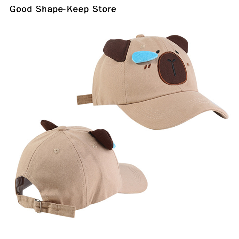 Golf Cap Dad - カピバラ刺繍入りカップル野球帽、日よけパパ帽子、トレンドの通気性ゴルフキャップ、ユニセックスカピバラ帽子、野球帽
