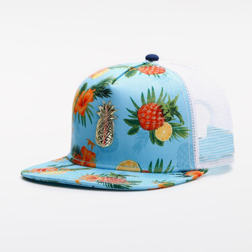 ファッショナブルな多機能ハット トロピカルフルーツ花柄プリン - Snapback Hat Flat のレビューと価格