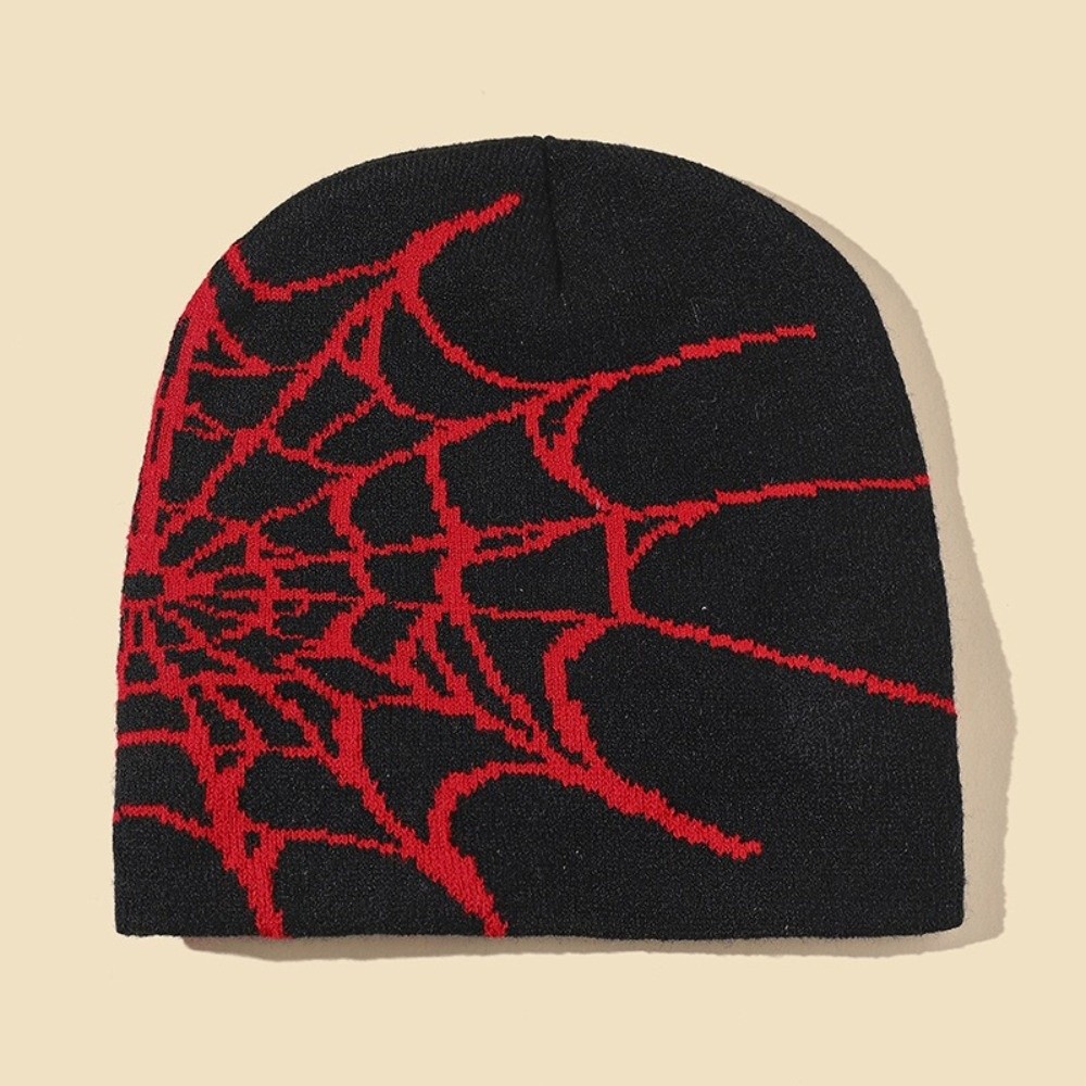 ヒップホップ ソフトスパイダーウェブ柄ビーニーキャップ スト - Beanie Cuffed Knit のレビューと価格