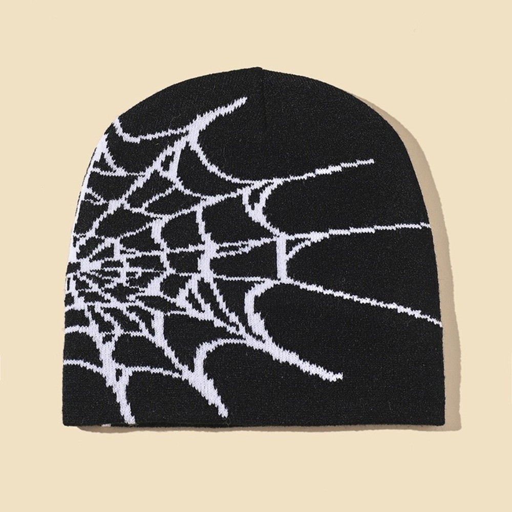 ヒップホップ ソフトスパイダーウェブ柄ビーニーキャップ スト - Beanie Cuffed Knit のレビューと価格